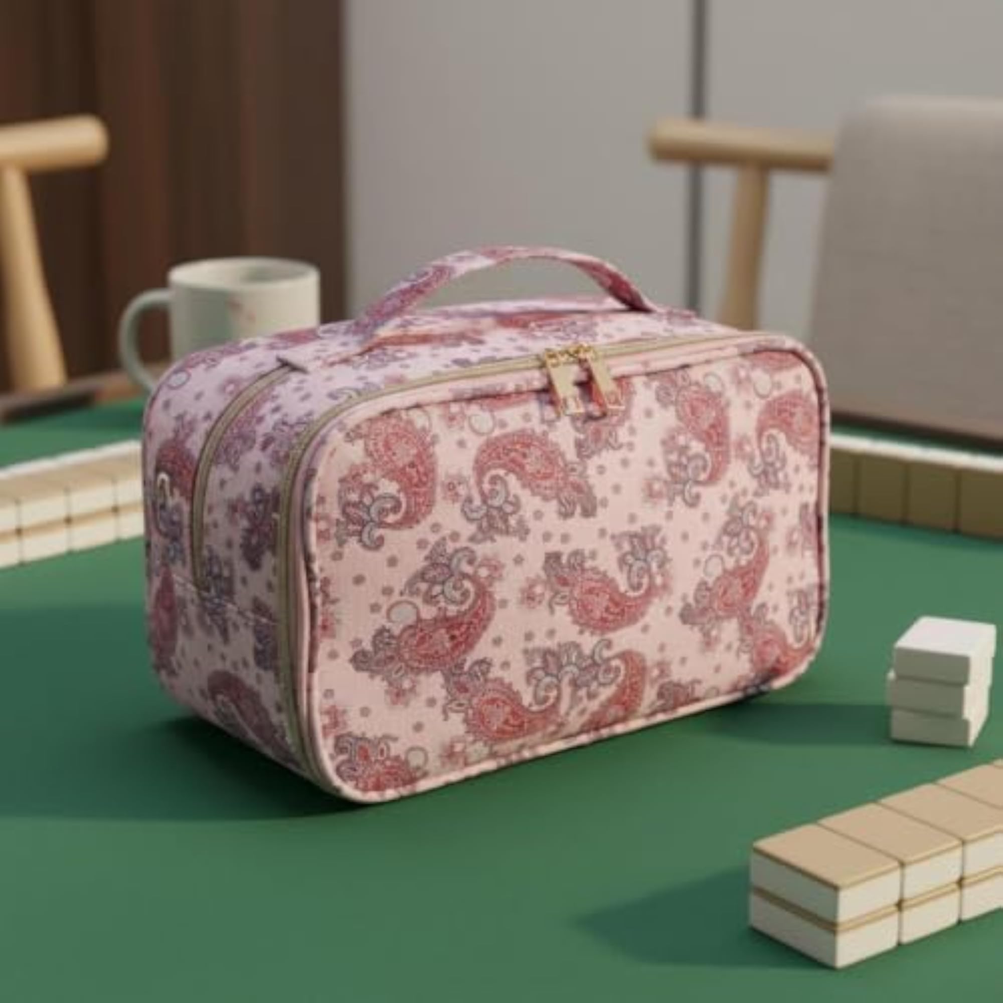 Large Capacity Mahjong Tiles Carrying Case for Travel